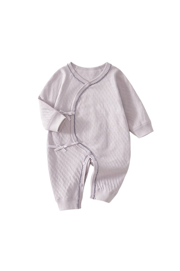 Baby Girl Romper,Unisex Baby Outfit, Newborn Outfit, Infant Girl Clothes, Long Sleeve Baby Clothes Jumpsuit Purple 0-3 Months