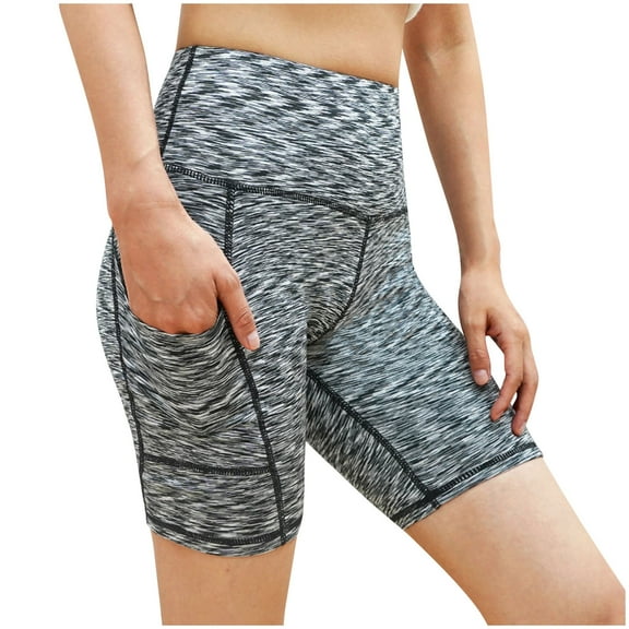 abtuhar Biker Shorts Women,Women's High Waisted Yoga Shorts With Pockets For Running Training Quick Drying Tight Elastic Fitness Shorts Camouflage XL