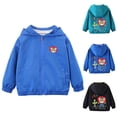 thumbnail image 1 of abtuhar Boys Jacket,Toddler Jacket,Winter Children's Jacket Long Sleeve Kids Hooded Casual Thin Jacket Black 1 Years, 1 of 6