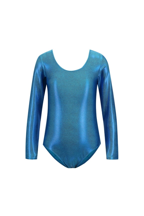 Dance Leotard for Girls,Children's Solid Color Dance Practice Clothes Casual Sports Jumpsuit Shorts Light Blue 3-4 Years