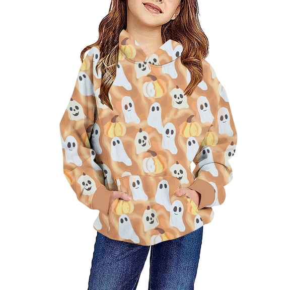 abtuhar Girls Sweatshirt,Toddler Boys Girls Sweatshirts Halloween Printed Long Sleeve Pullover Shirt Top Toddler Fall Winter Clothes Multicolor 4-5 Years