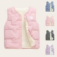 thumbnail image 1 of abtuhar Jackets for Girls,Girls Fleece Jacket,Children's Button Up Sleeveless Warm Waistcoat with Fleece Lining Kids Hooded Casual Jacket Blue 9 Years, 1 of 5