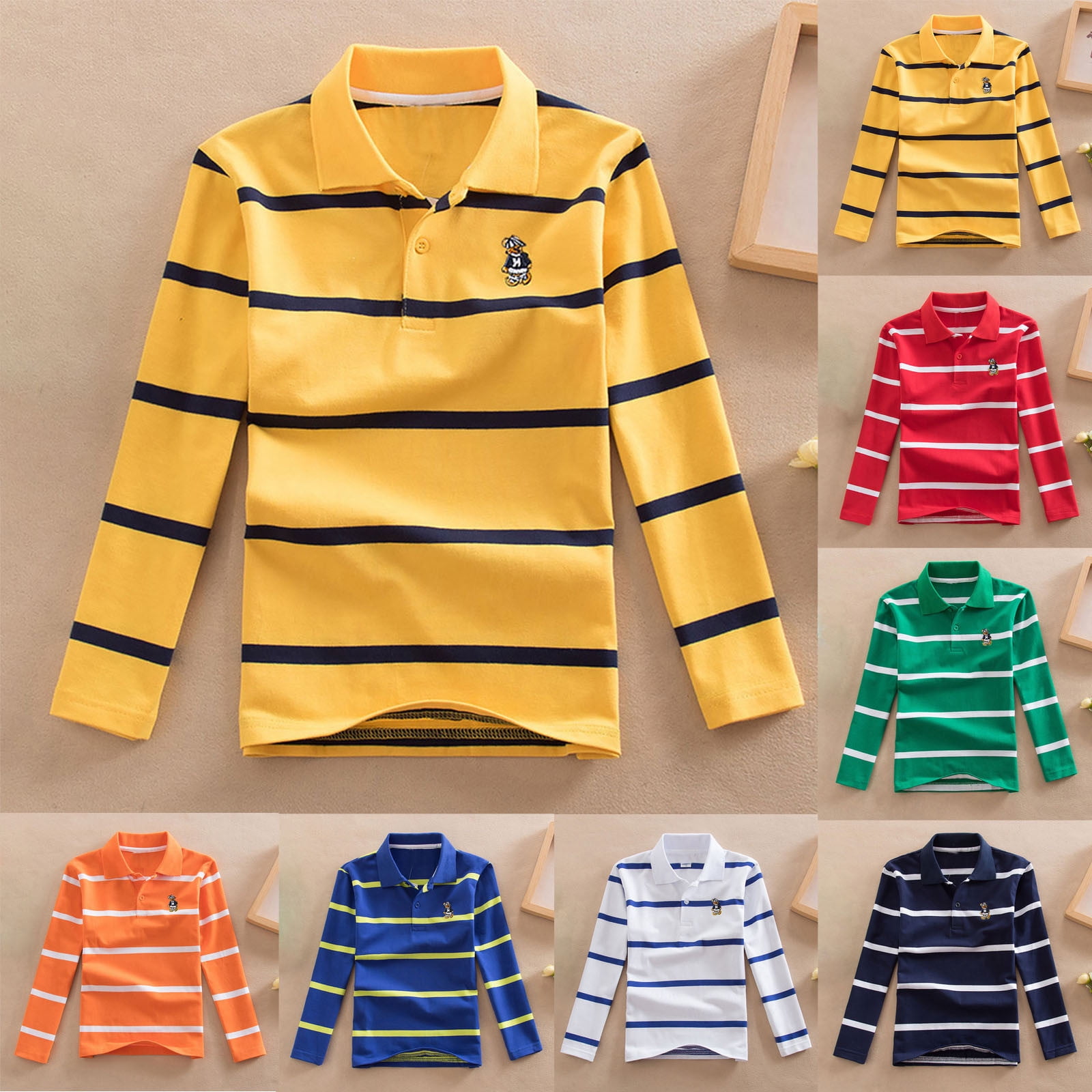 abtuhar Kids Shirts,Toddler Shirts,Children's Stripe Print Recreational ...