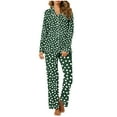 thumbnail image 1 of abtuhar Ladies Pajamas Sets,Women's Sleepwear,Womens Pajama Sets Long Sleeve Home Sets Soft Jogger Set 2 Piece Sleepwear with Pockets, 1 of 4