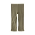 thumbnail image 1 of abtuhar Leggings for Girls,Toddler Leggings,Girls' Pants Children's Slim Elastic Leggings Flared Pants Army Green 6-7 Years, 1 of 1