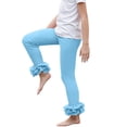 thumbnail image 1 of abtuhar Leggings for Girls,Toddler Leggings,Toddler Kids and Little Girls Ruffle Leggings Blue 5-6 Years, 1 of 4