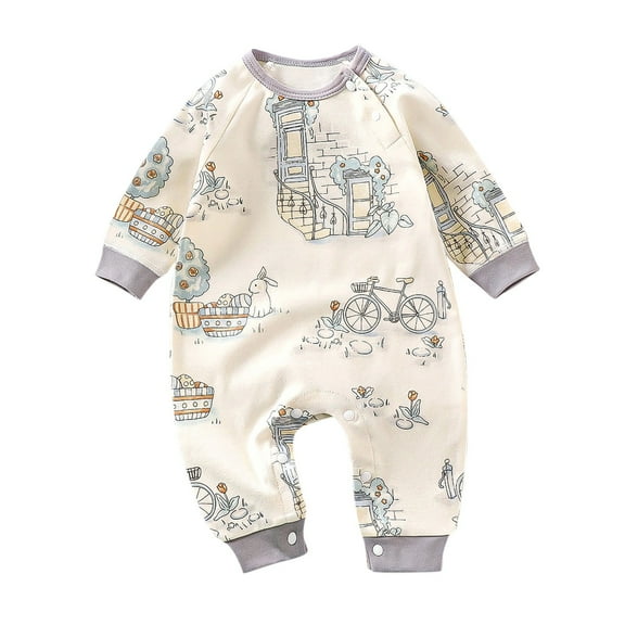 abtuhar Rompers for Girls,Girls Romper,Unisex Soft Toddler Sleepwear with Magnetic Fastener Boys and Girls Sleeper White 0-3 Months