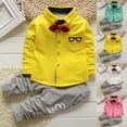 thumbnail image 1 of abtuhar Toddler Boy Outfits,Newborn Boy Outfits,Children's Little Print Fashion Long Sleeved Jacket and Casual Pants Sets Green 100, 1 of 5