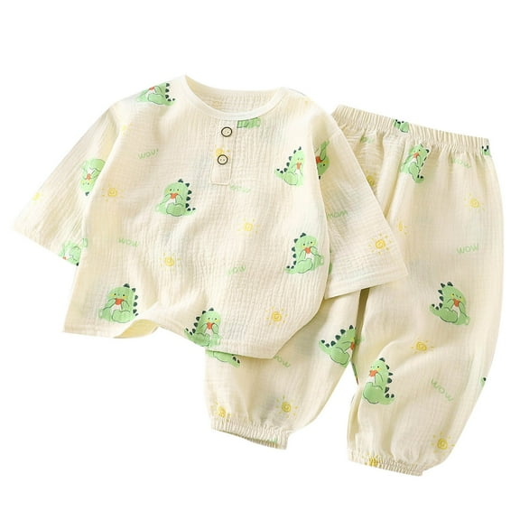 abtuhar Toddler Boy Pajamas,Kids Pajamas,Toddler Casual Pajamas Set Kids Boys Girls Kids Snug fits Ribbed Sleepwear Pjs for Daily Life Style Green 2 Years