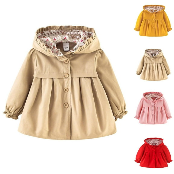 abtuhar Toddler Jackets for Girls,Kids Jacket,Toddler Girl's Toddler Kids Fall Winter Coat Jacket Outwear Ear Hoodie Sweatshirt Red 6 Months