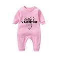 thumbnail image 1 of abtuhar Toddler Pajamas,Toddler Kids Girls Boys Long Sleeve Valentine's Day Heart Print T-Shirt Jumpsuit Romper Pink 9-12 Months, 1 of 3