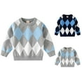 thumbnail image 1 of abtuhar Toddler T Shirts,Kids Shirts,Boys' Double-layer Thread Pullover Sweater Children's Base Warm Casual Top Long Sleeved Round Neck Top/shirt Navy 4-5 Years, 1 of 5