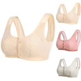 thumbnail image 1 of abtuhar Women Bras Push Up,Summer Bras for Women,Sexy Large Size Underwear Comfortable U-shaped Back Front Snap Button Gathered Without Steel Ring, 1 of 5