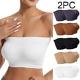 thumbnail image 1 of abtuhar Womens Bras,Bras for Womens,2PC Ladies Traceless Comfortable No Steel Ring Breathable Gathering Bra Woman Underwear Gray, 1 of 5