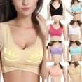 thumbnail image 1 of abtuhar Womens Bras Plus Size,Supportive Bras for Women,Ladies Traceless Comfortable No Steel Ring Breathable Gathering Underwear White, 1 of 5