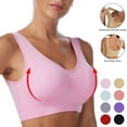 thumbnail image 1 of abtuhar Womens Bras,Wireless Bras for Women,Ladies Traceless Comfortable No Steel Ring Breathable Gathering Bra Beige, 1 of 5