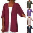 thumbnail image 1 of abtuhar Womens Cardigan,Summer Cardigans for Women Lightweight,Summer Cardigans for Women Lightweight Open Front Short Sleeve Tunic Cardigans,Summer Shawls,Casual Beach Cover Ups S-5XL, 1 of 5