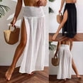 thumbnail image 1 of abtuhar Womens Skirts,High Waisted Skirts for Women,Fashion Women Casual Summer Solid Elastic Waist Ankle Skirt Black XXL, 1 of 5