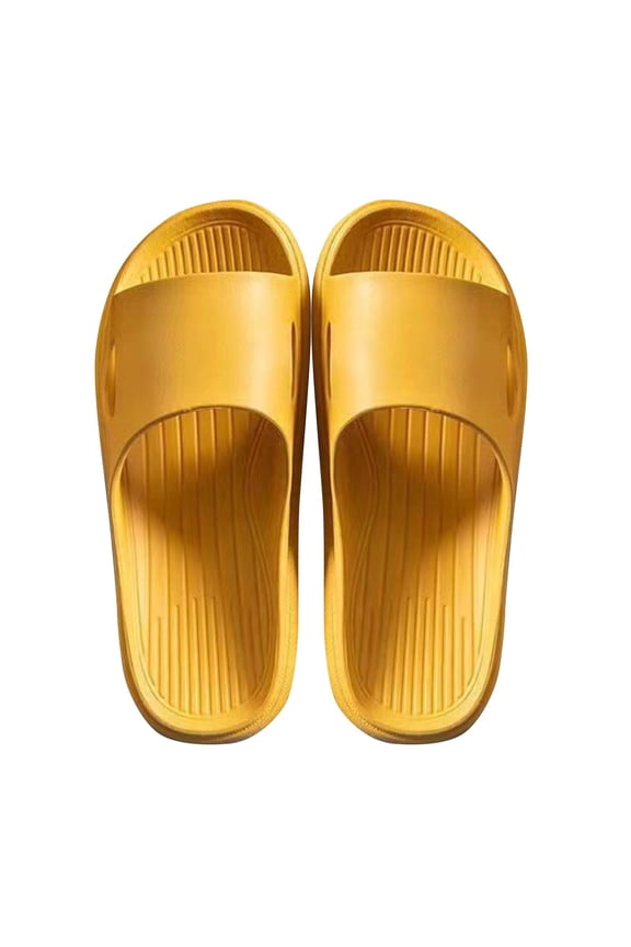 Womens Slippers,Slippers for Women,Non Slip Shower Shoes Bathroom Slippers for Pool Camping Open-toe Yellow