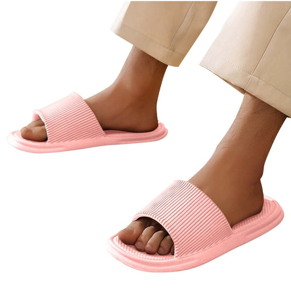 abtuhar Womens Slippers,Slippers for Women,Shower Shoes for Women with Arch Support Soft Pool Slides Lightweight Beach Sandals Pink