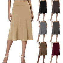 abtuhar Wrap Skirt,Work Skirts for Women Office,Women Casual Trumpet Elastic Fishtail Skirt High Waisted Midi Skirt Brown L