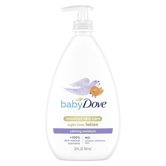 Baby Dove Sensitive Skin Care Baby Lotion Calming Moisture Chamomile Scented Hypoallergenic, 20 oz