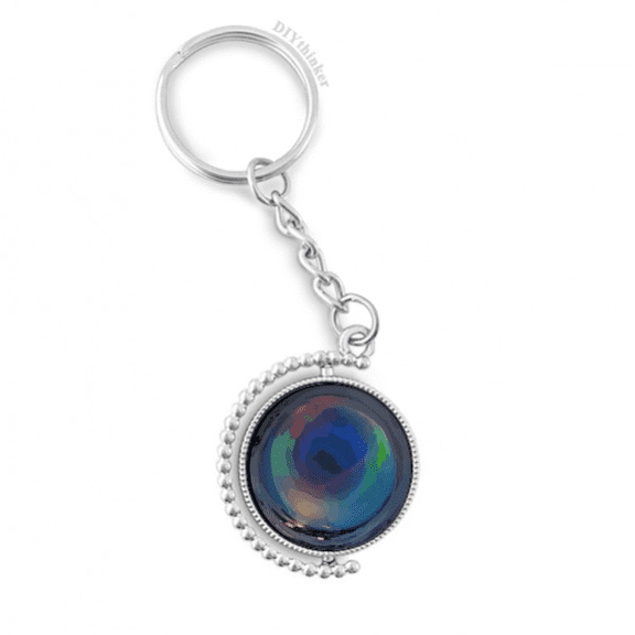 abyss hollow planet gloomy rotatable keyholder disc accessories chain clip