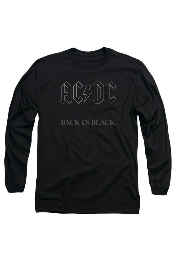 Men's AC/DC Back In Black Long Sleeve XX-Large Black