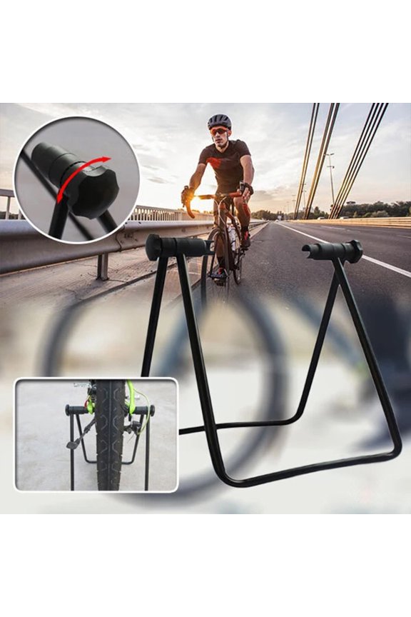 accessories— Handy Rack Trainer Stationary Stand for Cycling Rear Hub Mount Parking Stand Portable Rack Fitness Support, 41cm×31cm, Black