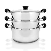 CONCORD 10" Stainless Steel 3 Tier Steamer Steaming Pot Cookware 24 CM Induction Compatible