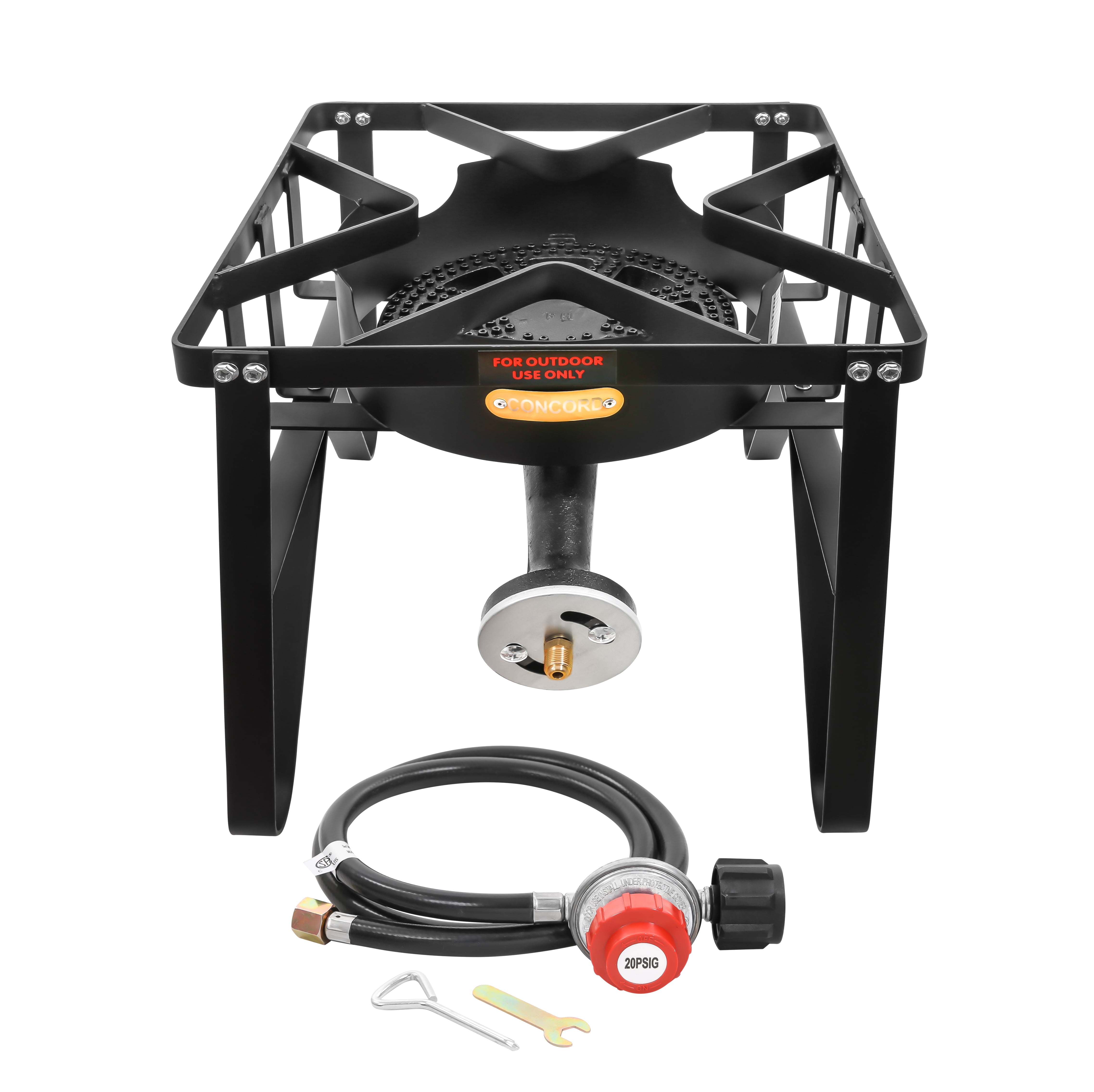 Concord Heavy Duty Black Cast Iron Single Burner Propane Outdoor Stove
