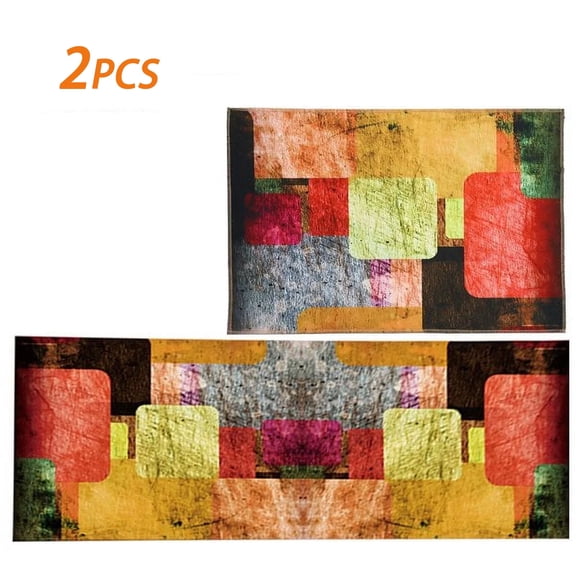 acdanc 2-Pack Kitchen Mats for Floor,Includes 40x120cm and 40x60cm Water-Absorbent Kitchen Rugs,Non-Slip Floor Mats for Kitchen