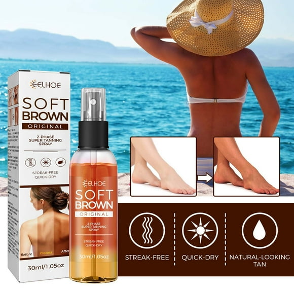 Travelwant 30ML Deep Tanning Oil Sunscreen with Coconut Oil, Broad Spectrum Spray, SPF 15