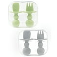 thumbnail image 1 of acdanc Baby Utensils 4-Piece Self Feeding Silicone Flatware Set with Silicone Handles, 1 of 7