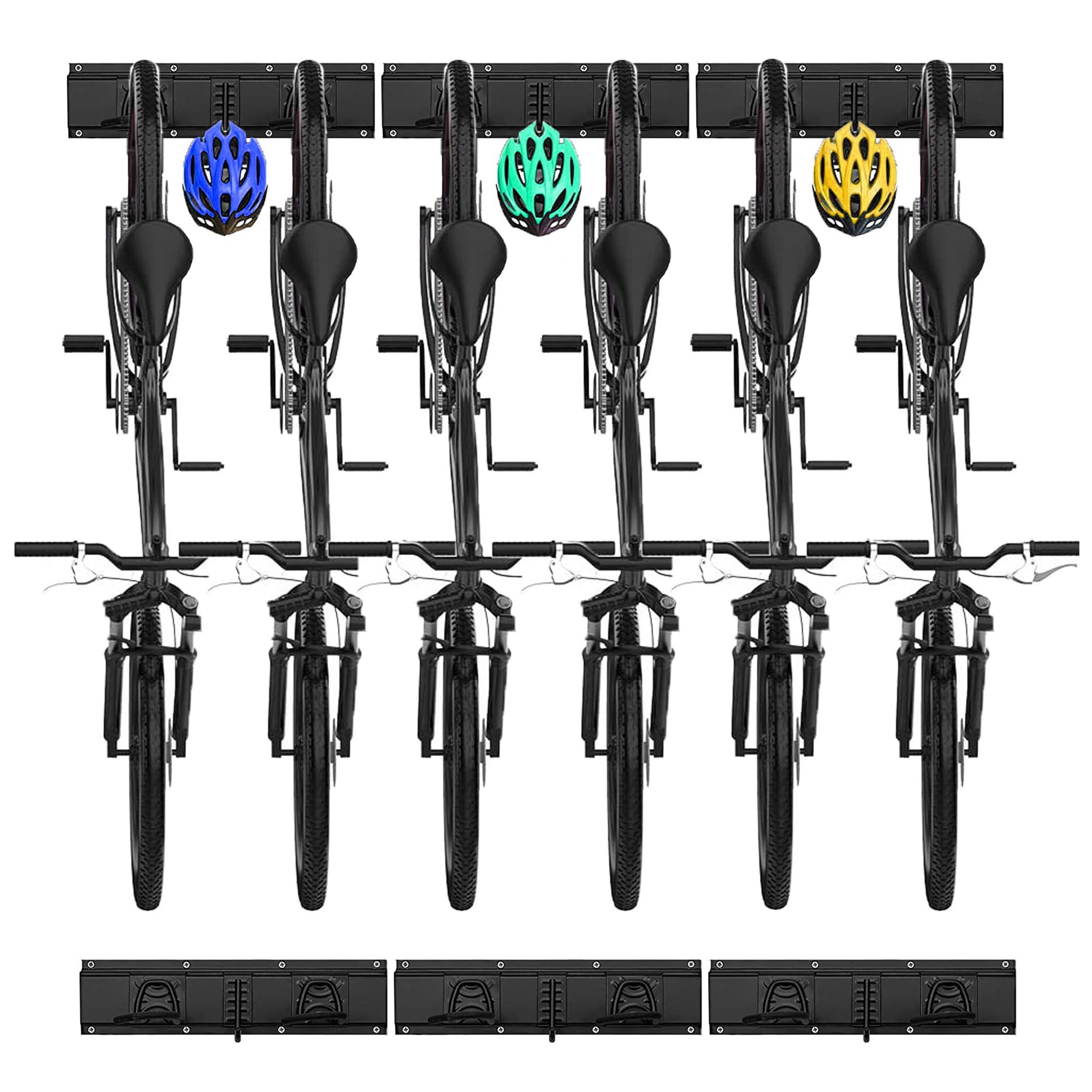 PYBTOOL Bike Storage Rack, Garage Bike Rack Wall Mount, 6 Bike Racks