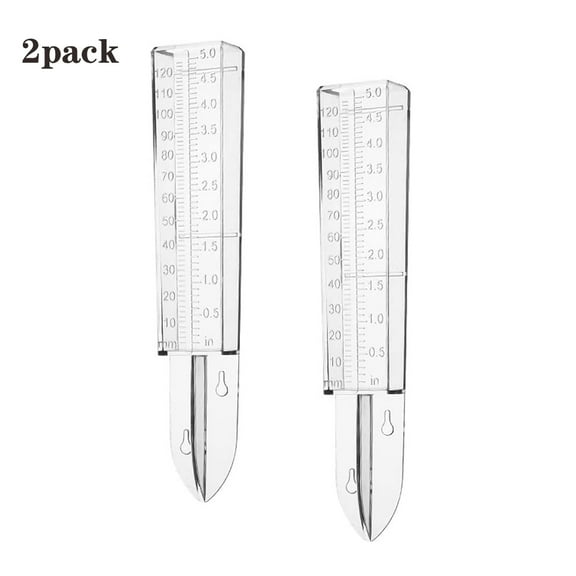 acdanc D GROEE 120ml Home Plastic Rain Gauge 2 Pcs Clear Rain Water Meter Simple Rain Water Measuring Device for Garden Lawn Yard