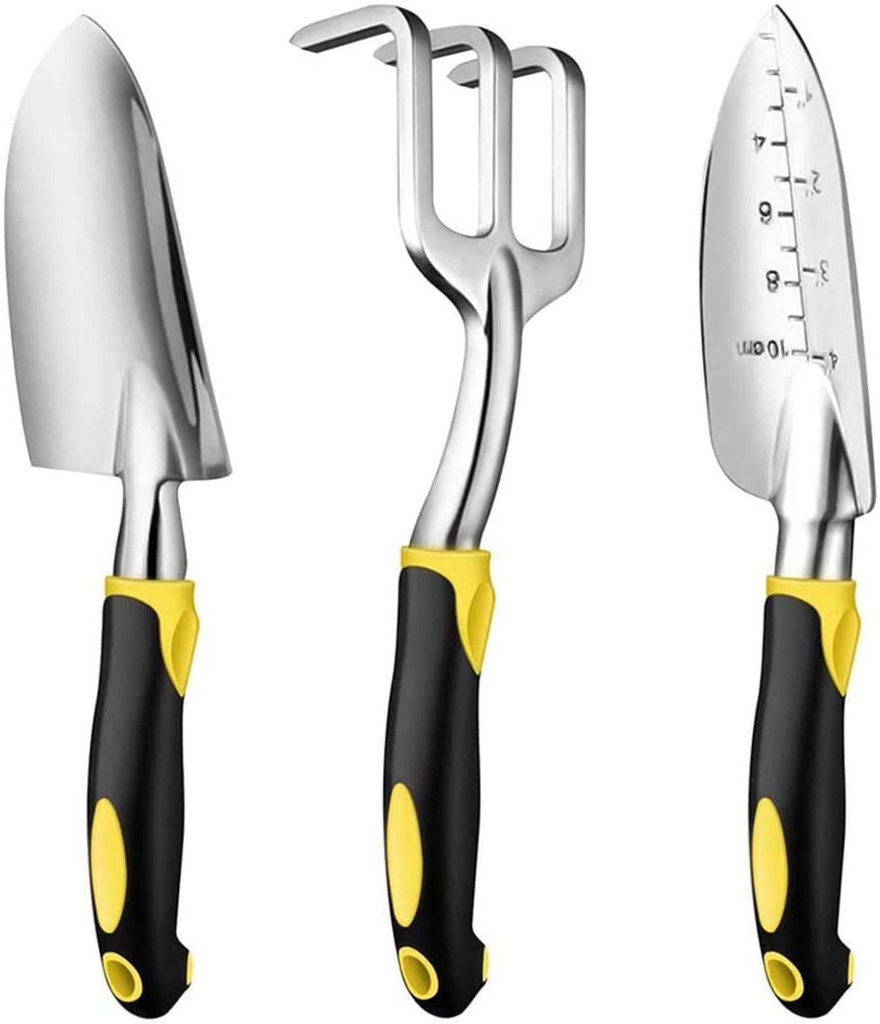 Acdanc Garden Tool Set,3 Piece Aluminum Heavy Duty Gardening Hand Tools,Including Garden Trowel