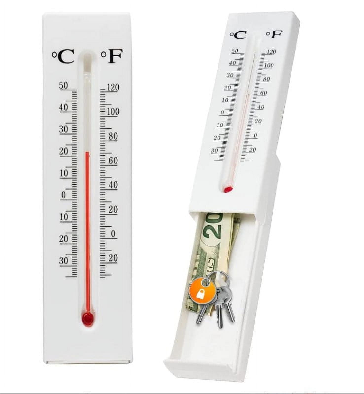 acdanc HOMEMAXS Thermometer Key Hider Outdoor Plastic Hide A Key Thermometer Key Hider Box Office Decor