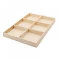 thumbnail image 1 of acdanc Hamlinson Ornaments Wood Tray 6 Grids Wooden Storage Organizer Box Small Wood Drawer Organizer Boxes Jewelry Tray, Display Trays for Christmas Decorations Handmade Wood Chips DIY Accessories, 1 of 7