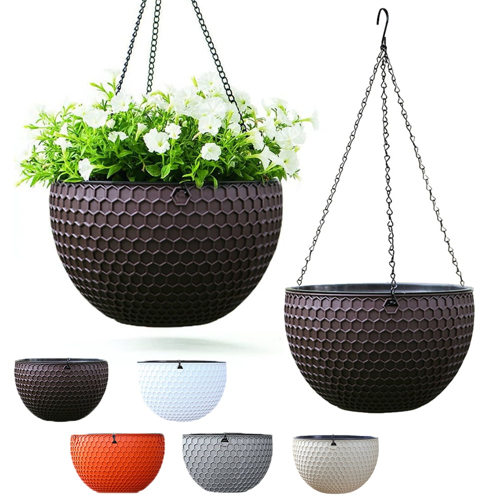 acdanc Decorative Self-Watering Hanging Planters for Indoor and Outdoor ...