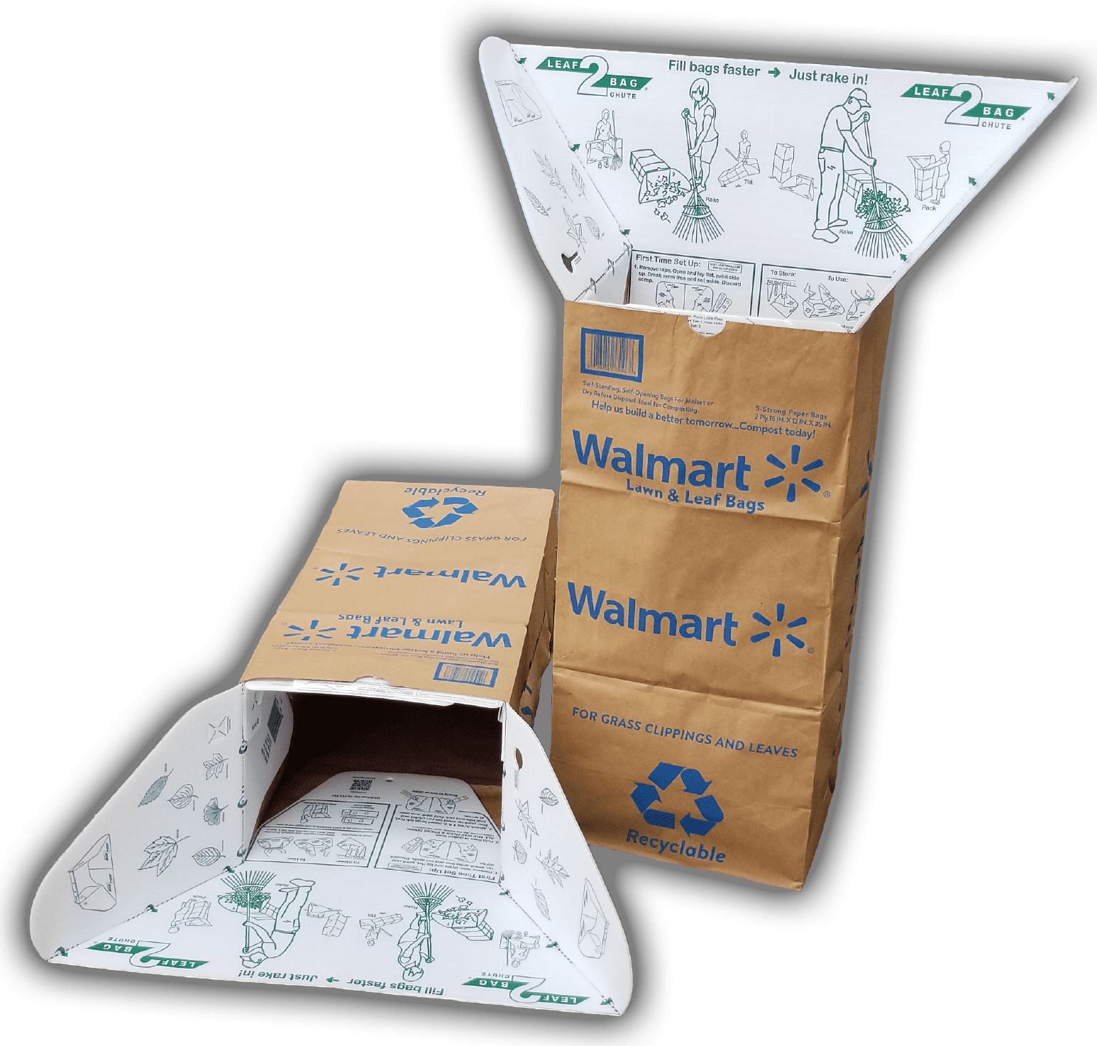 acdanc Leaf and Lawn chute to Rake and Fill Bags In One Step with Less