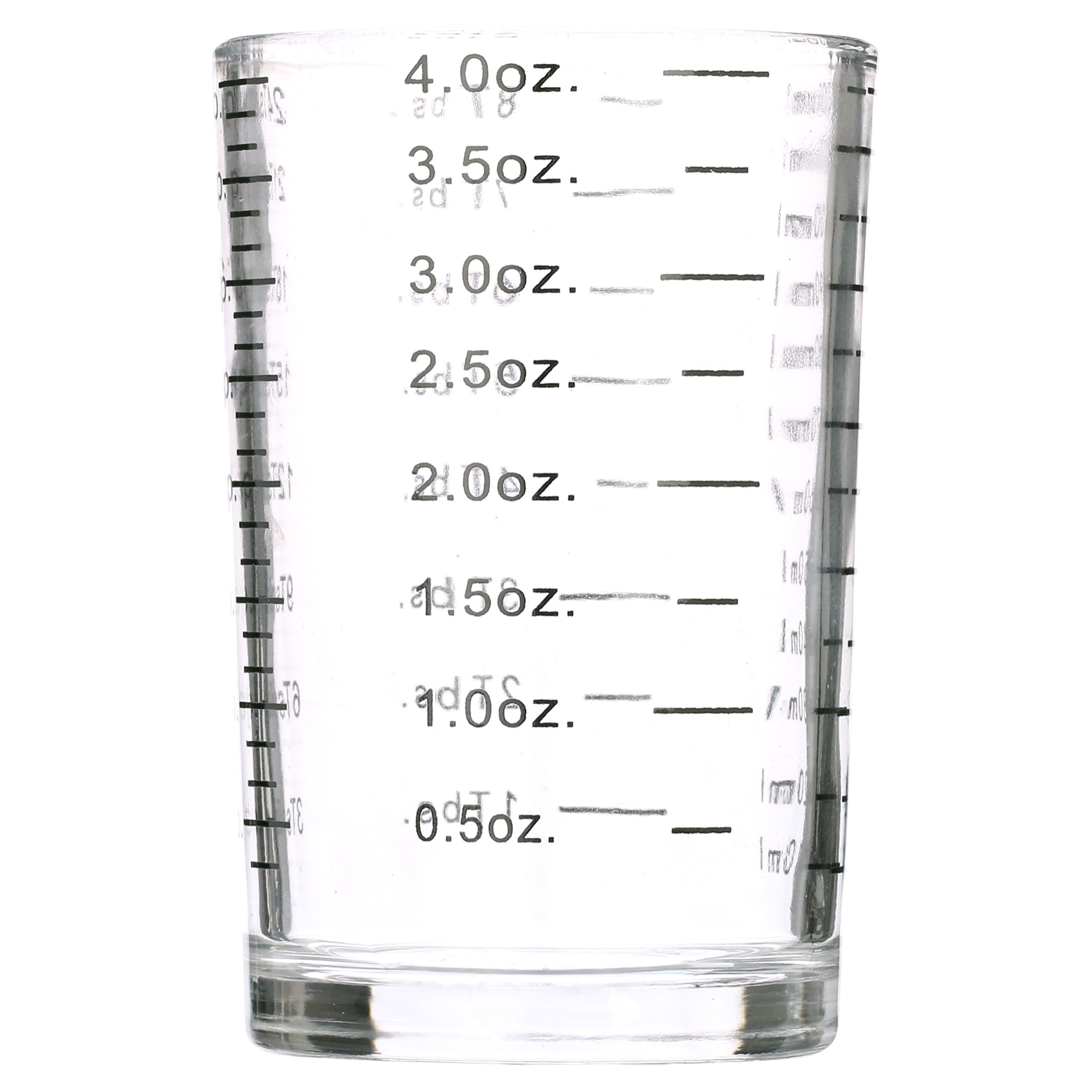 acdanc Measuring Cup Shot Glass 4 Ounce/120ML Liquid Heavy High Espresso  Glass Cup Black Line