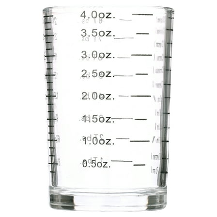 acdanc  Measuring Cup Shot Glass 4 Ounce/120ML Liquid Heavy High Espresso Glass Cup Black Line