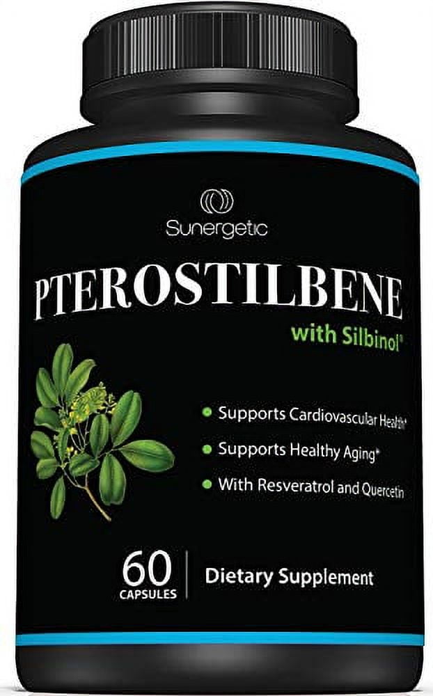 acdanc Premium Pterostilbene Supplement - Pterostilbene with Resveratrol &amp; Quercetin - Supports Healthy Aging &amp; Cardiovascular Health -