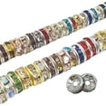thumbnail image 1 of acdanc JINGKAI 200 Pieces Rhinestone Round Spacer Beads,6mm 8mm Round Spacer Beads-multicolor, 1 of 8