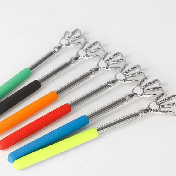acdanc Telescoping Back Scratcher, Claw Back Scratcher - Portable Extendable Back Scratcher with Soft Rubber Handles