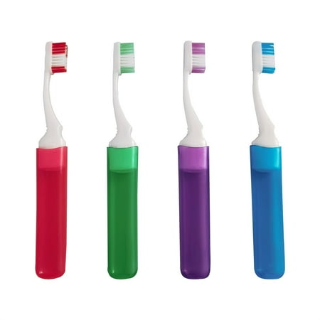 Travel Toothbrush Compact Folding Hygienic Pocket Holiday Camping Toothpaste