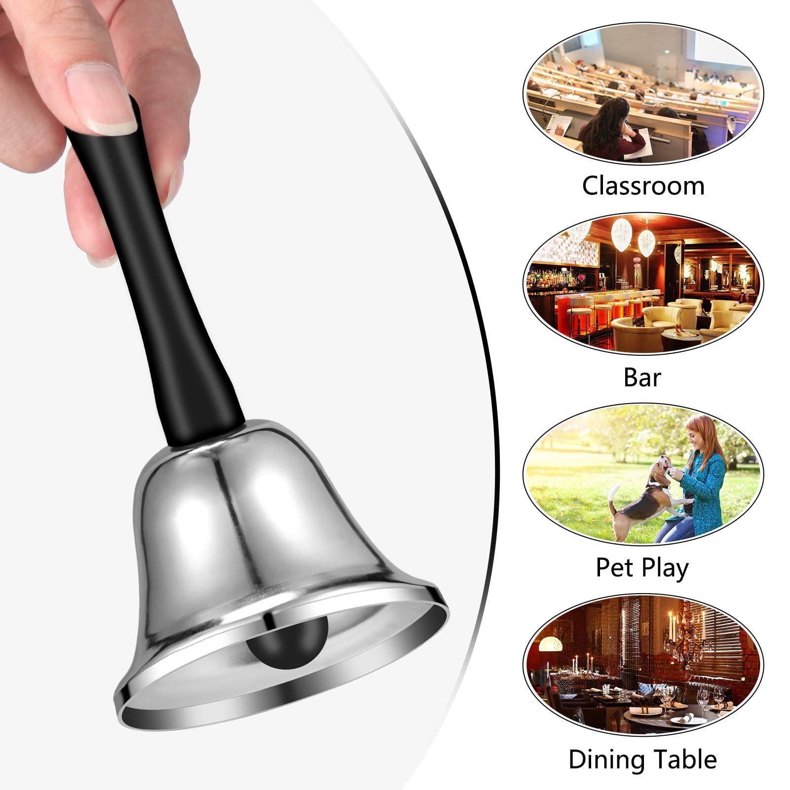 Kettle Bells Hand Bell, Metal Loud Call Bell Alarm Hand Held Service Call Bell Alarm Handhallen Service Ring Bell Desktop Bell Tea Middag Bell Game Bell Christams Bell1pcsbronze Ring Chimes For Ring