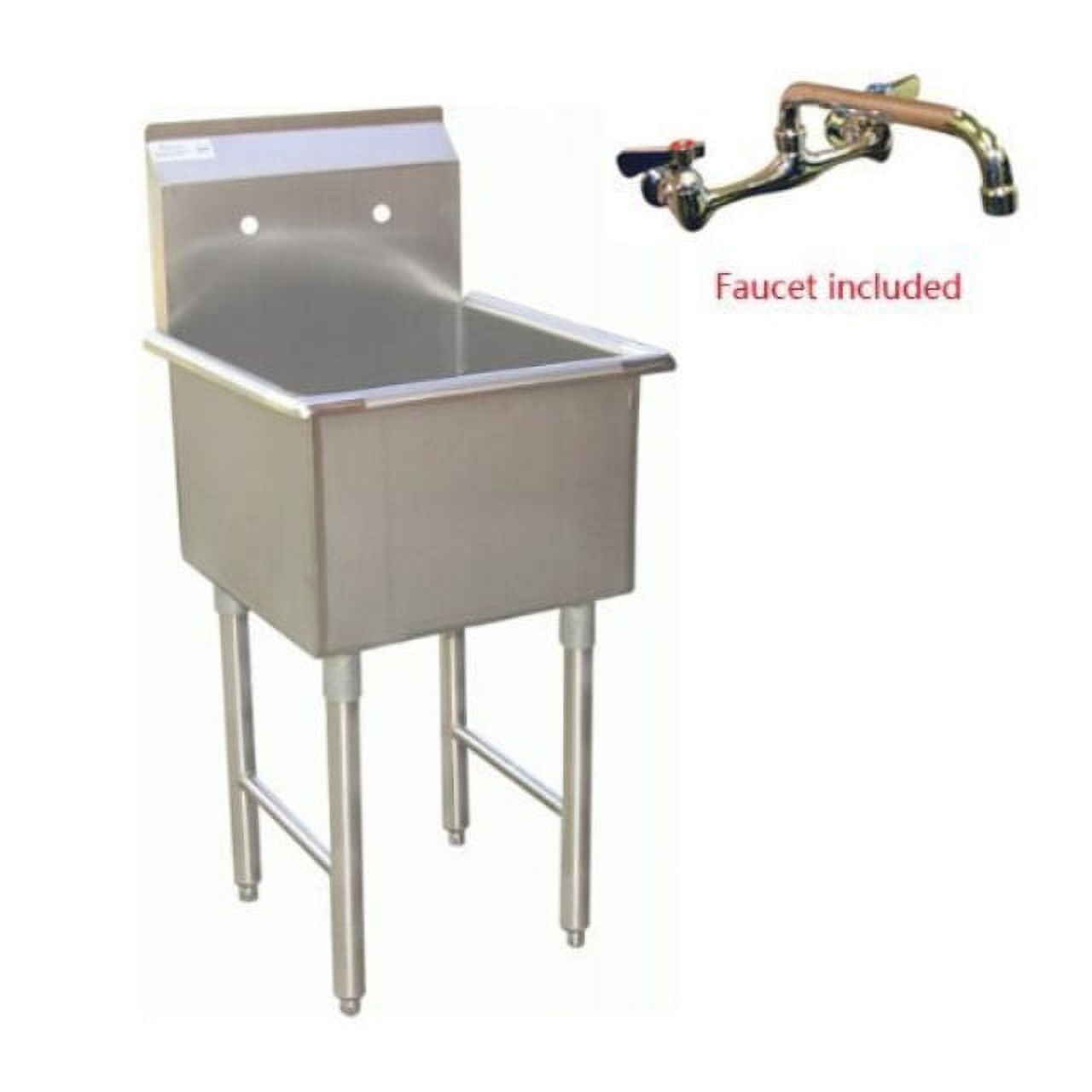 ace 1 compartment stainless steel commercial food preparation sink with