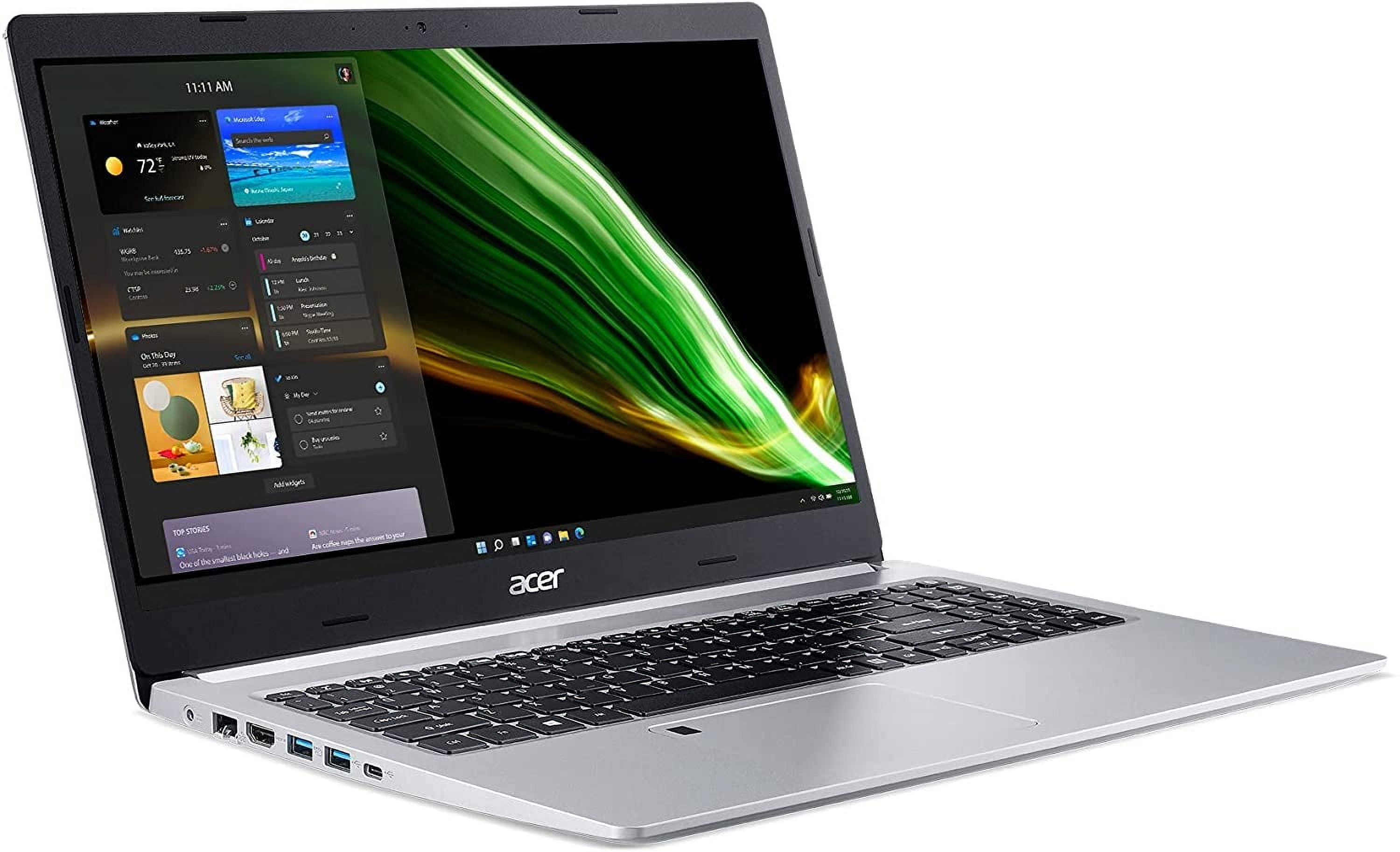 acer 2023 Aspire 5 15.6" FHD IPS Laptop PC AMD 4-Core Ryzen 3 3350U (Beat i3-1005G1) Radeon Vega 6 Graphics 8GB RAM 128GB SSD WiFi AX RJ45 BT HDMI Backlit Fingerprint Windows 11 Pro w/RE USB Drive